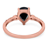 Pear Teardrop Natural Stone Wedding Ring