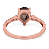 Pear Teardrop Natural Stone Wedding Ring