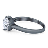 Round Natural Stone Wedding Ring