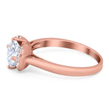 Round Natural Stone Wedding Ring