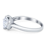 Round Natural Stone Wedding Ring