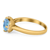 Round Natural Stone Wedding Ring