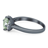 Round Natural Stone Wedding Ring