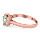 Round Natural Stone Wedding Ring