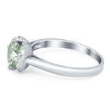 Round Natural Stone Wedding Ring