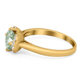 Round Natural Stone Wedding Ring