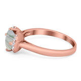 Round Natural Stone Wedding Ring