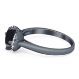 Round Natural Stone Wedding Ring