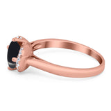 Round Natural Stone Wedding Ring