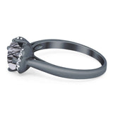 Round Natural Stone Wedding Ring