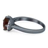 Round Natural Stone Wedding Ring