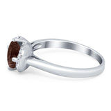 Round Natural Stone Wedding Ring