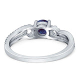 Art Deco Round Natural Stone Curved Ring