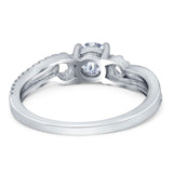 Art Deco Round Natural Stone Curved Ring