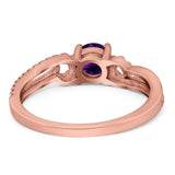 Art Deco Round Natural Stone Curved Ring