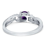 Art Deco Round Natural Stone Curved Ring