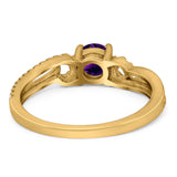 Art Deco Round Natural Stone Curved Ring