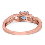 Art Deco Round Natural Stone Curved Ring