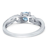 Art Deco Round Natural Stone Curved Ring