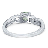 Art Deco Round Natural Stone Curved Ring