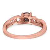 Art Deco Round Natural Stone Curved Ring