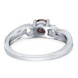 Art Deco Round Natural Stone Curved Ring