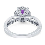 Split Shank Round Natural Stone Ring