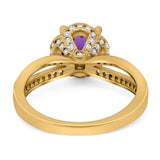 Split Shank Round Natural Stone Ring