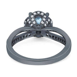 Split Shank Round Natural Stone Ring