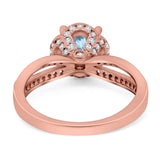 Split Shank Round Natural Stone Ring