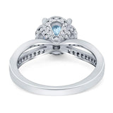 Split Shank Round Natural Stone Ring