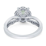 Split Shank Round Natural Stone Ring