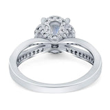 Split Shank Round Natural Stone Ring