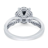 Split Shank Round Natural Stone Ring