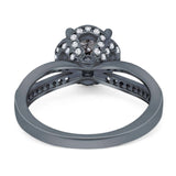 Split Shank Round Natural Stone Ring