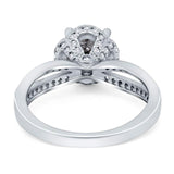 Split Shank Round Natural Stone Ring