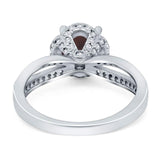 Split Shank Round Natural Stone Ring