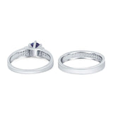 Two Piece Round Natural Stone Ring