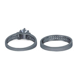 Two Piece Round Natural Stone Ring