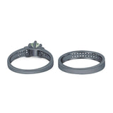 Two Piece Round Natural Stone Ring
