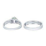 Two Piece Round Natural Stone Ring