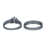 Two Piece Round Natural Stone Ring