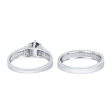 Two Piece Round Natural Stone Ring