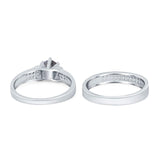 Two Piece Round Natural Stone Ring