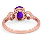 Art Deco Oval Natural Stone Filigree Ring