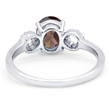 Art Deco Oval Natural Stone Filigree Ring