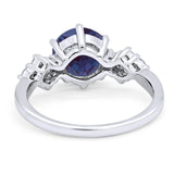 Art Deco Round Natural Stone Cluster Ring