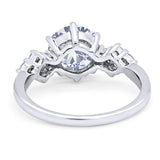 Art Deco Round Natural Stone Cluster Ring