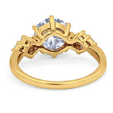 Art Deco Round Natural Stone Cluster Ring