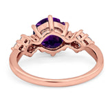 Art Deco Round Natural Stone Cluster Ring